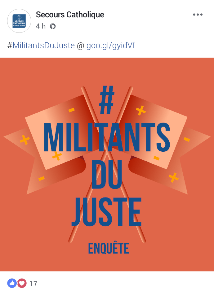 Secours Catholique, #MilitansDuJuste